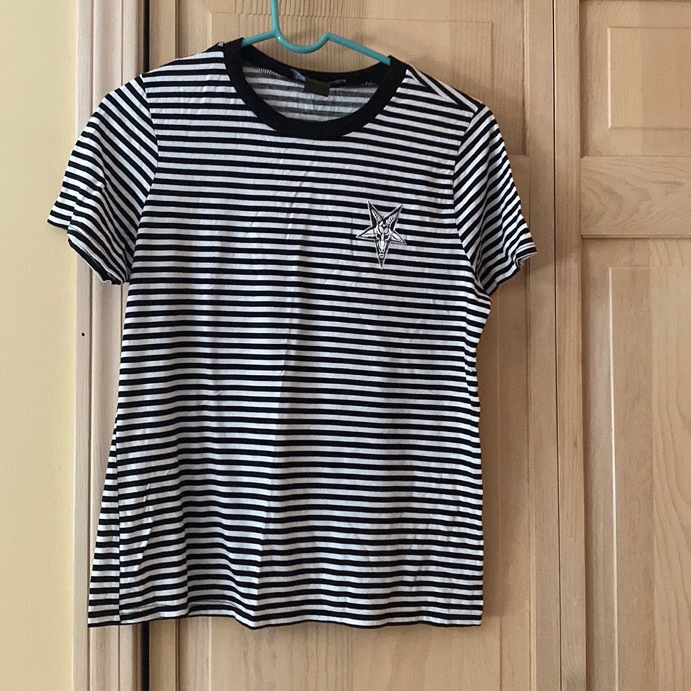 Blackcraft- Baphomet - Striped Women's Tee